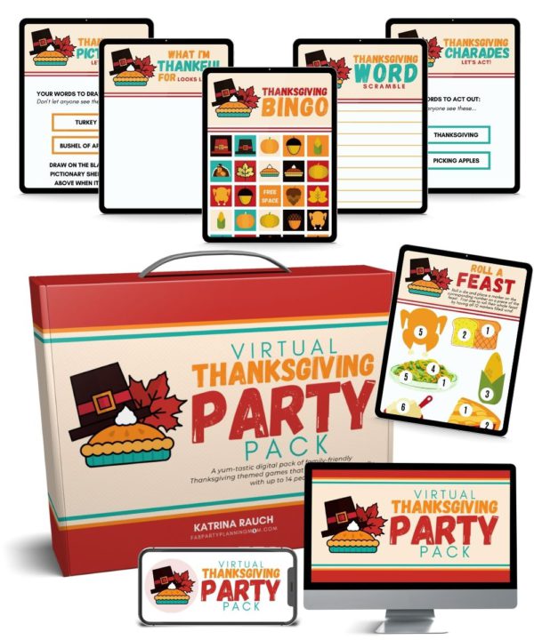 Virtual Thanksgiving Party Pack | FAB Party Planning Mom