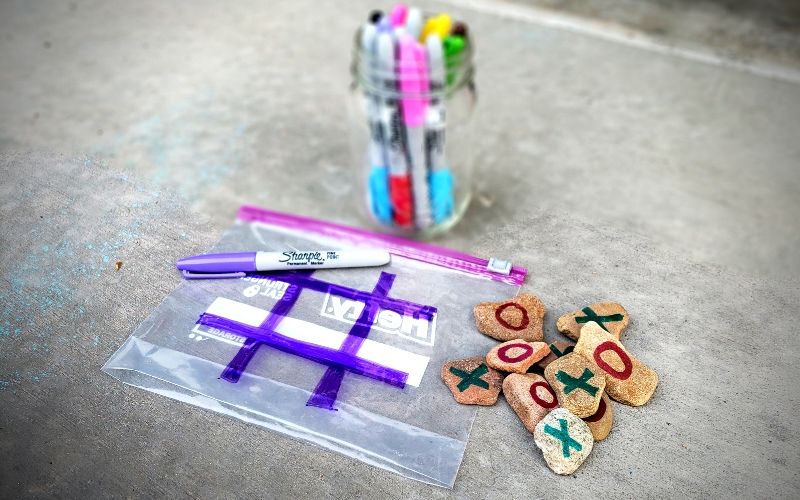 Kids Outdoor Tic Tac Toe You Can Make 3 Easy Ways | Frugal Fun Mom