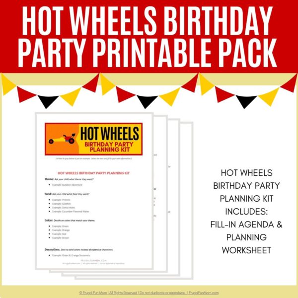 Hot Wheels Birthday Party Printable Pack | Frugal Fun Mom