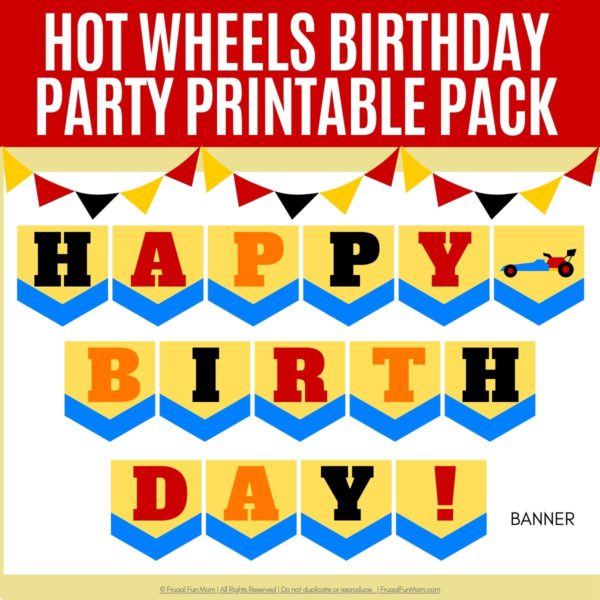 Hot Wheels Birthday Party Printable Pack | Frugal Fun Mom