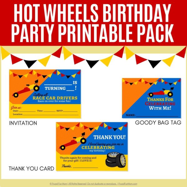 Hot Wheels Birthday Party Printable Pack | Frugal Fun Mom