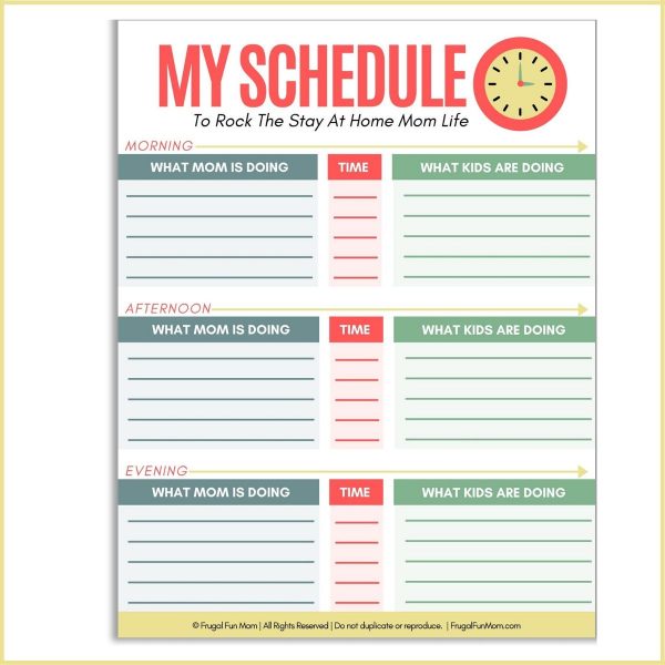 My Schedule | Frugal Fun Mom