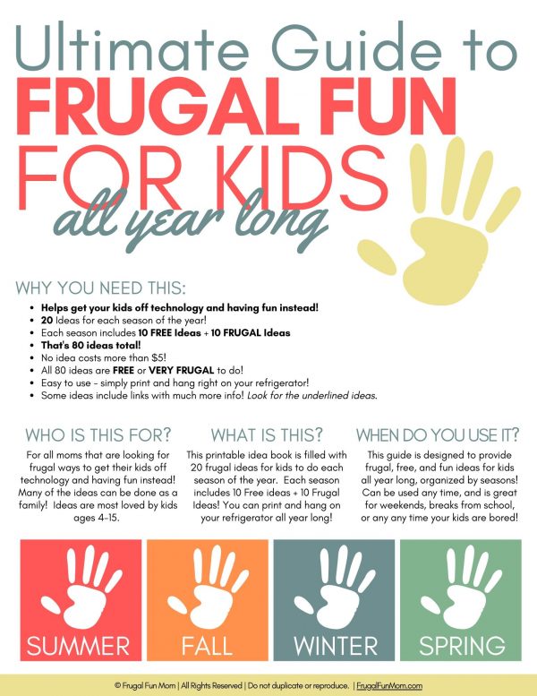 Ultimate Guide To Frugal Fun For Kids | Frugal Fun Mom