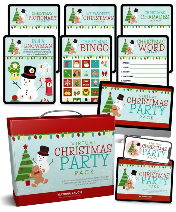 Virtual Christmas Party Pack Option | FAB Party Planning Mom