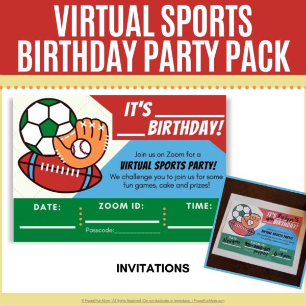 Virtual Sports Birthday Party Pack | Frugal Fun Mom