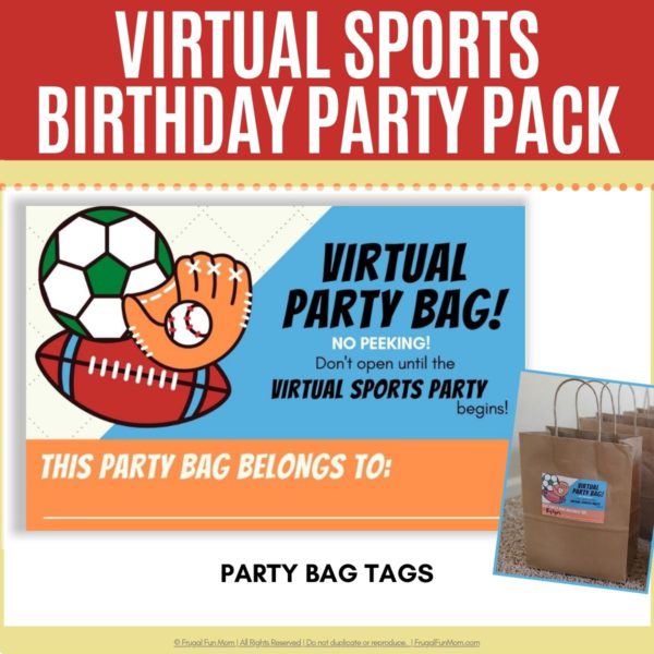 Virtual Sports Birthday Party Pack | Frugal Fun Mom