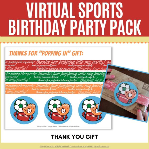 Virtual Sports Birthday Party Pack | Frugal Fun Mom