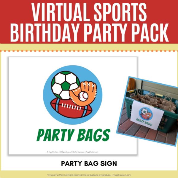 Virtual Sports Birthday Party Pack | Frugal Fun Mom