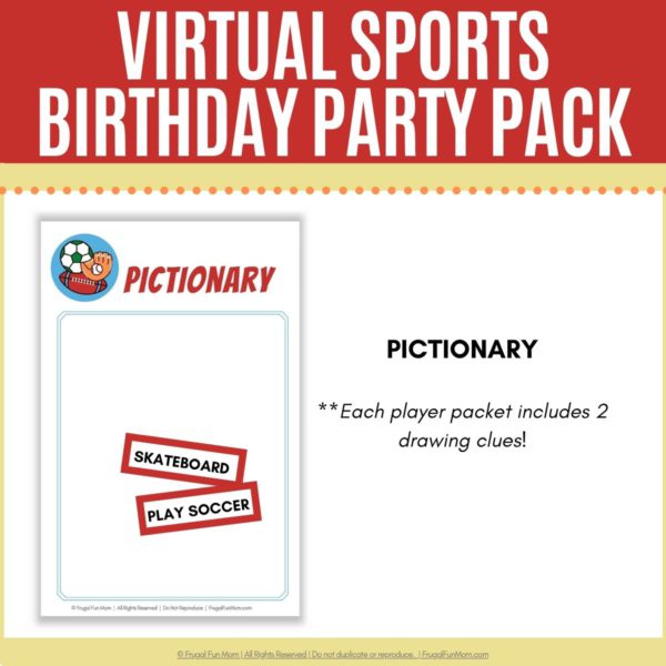 Virtual Sports Birthday Party Pack | Frugal Fun Mom