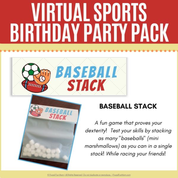 Virtual Sports Birthday Party Pack | Frugal Fun Mom